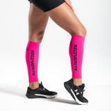 Pink Knit Calf Compression Sleeves