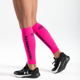 Pink Knit Calf Compression Sleeves