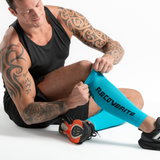Blue Knit Calf Compression Sleeves