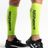 Yellow Knit Calf Compression Sleeves