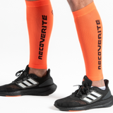 Orange Knit Calf Compression Sleeves