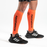 Orange Knit Calf Compression Sleeves