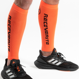 Orange Knit Calf Compression Sleeves