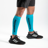 Blue Knit Calf Compression Sleeves