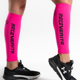 Pink Knit Calf Compression Sleeves