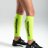 Yellow Knit Calf Compression Sleeves